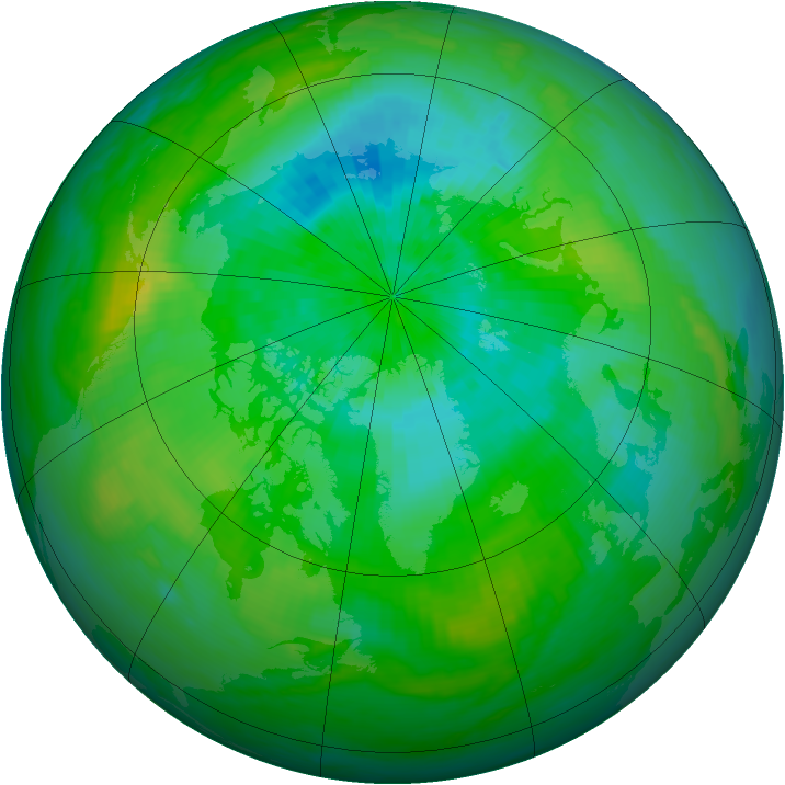 Arctic ozone map for 03 September 1980